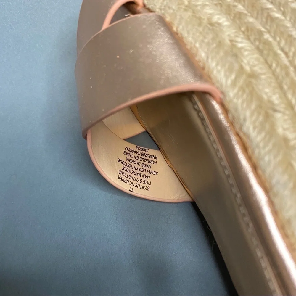 Express Rose Gold Platform Espadrilles Size 10​​​​​​​​​​​​​​​​​​​​​​